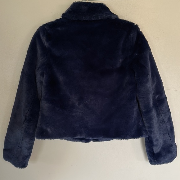 Express Faux Fur Jacket - Navy Blue - XS - Picture 8 of 16